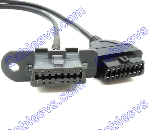 Volvo OBD2 Male To dual Female Extension Cable  only for Volvo 