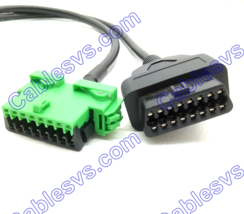 Peugeot OBD2 Male To dual Female Extension Cable  for Peugeot