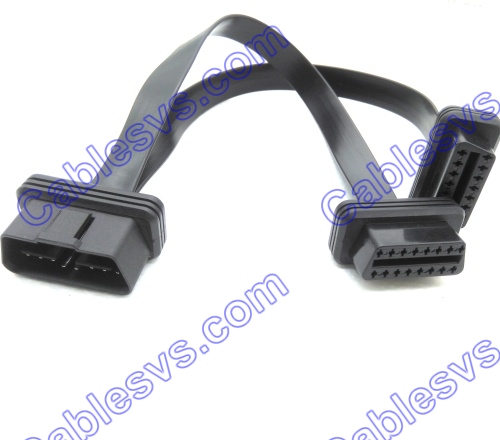 obd2 Male to dual Female  flat cable