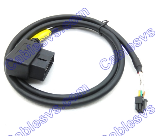 Right angle OBD2 Male to Molex extension Cable