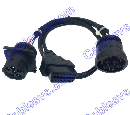 heavy duty industrial connector Deutsch connectors J1939 to obd2 adapter Y Cable