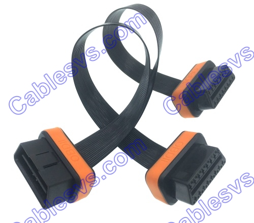 OBD male to female ribbon cable OBD extension flat cable textil cable